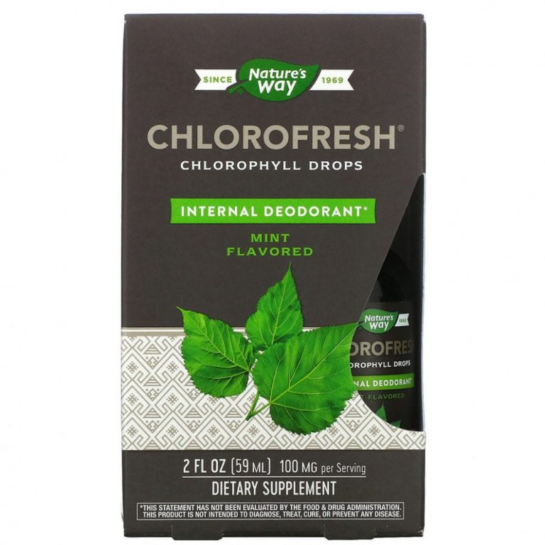 Nature’s Way, Chlorofresh, капли с хлорофиллом, мята, 59 мл (2 жидк. Унции)