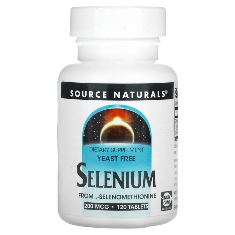 Source Naturals, селен из L-селенометионина, 200 мкг, 120 таблеток