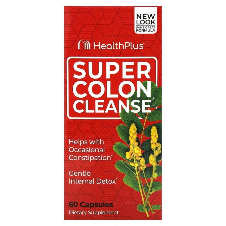 Health Plus, Super Colon Cleanse, превосходное средство для очищения толстой кишки, 60 капсул