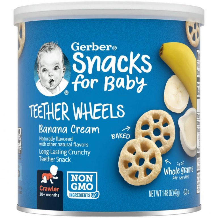 Gerber, Teether Wheels, от 8 месяцев, банановый крем, 42 г (1,48 унции)