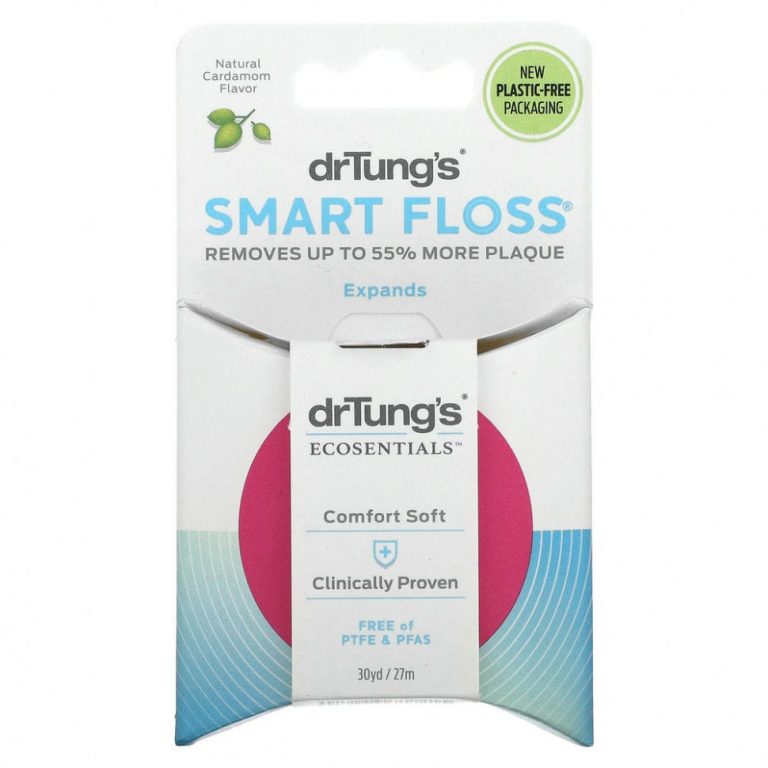 Dr. Tung’s, Smart Floss, зубная нить, натуральный кардамон, 27 м (30 ярдов)