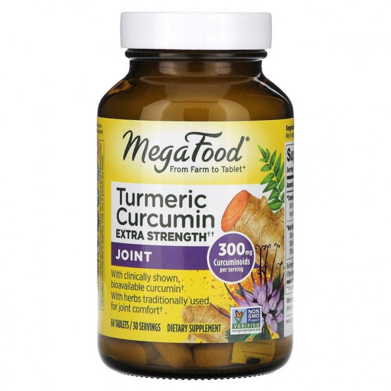 MegaFood, Turmeric Strength, средство для поддержки здоровья суставов, 60 таблеток