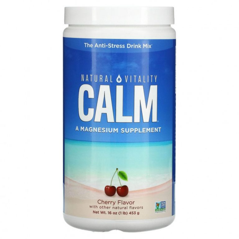 Natural Vitality, Natural Vitality Calm, смесь для приготовления антистресс-напитка, вишня, 453 г (16 унций)