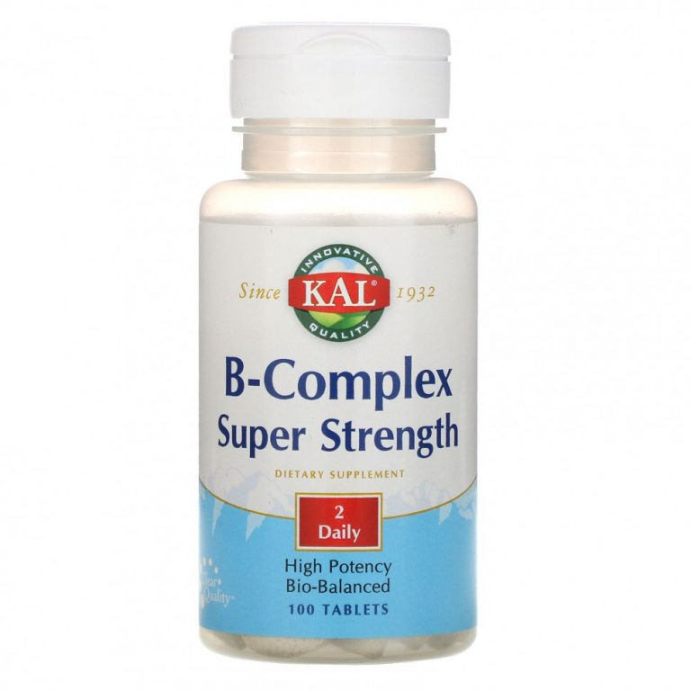 KAL, B-Complex Super Strength, 100 таблеток