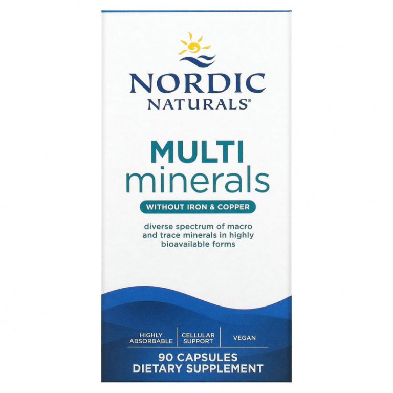 Nordic Naturals, Мультиминералы, без железа и меди, 90 капсул