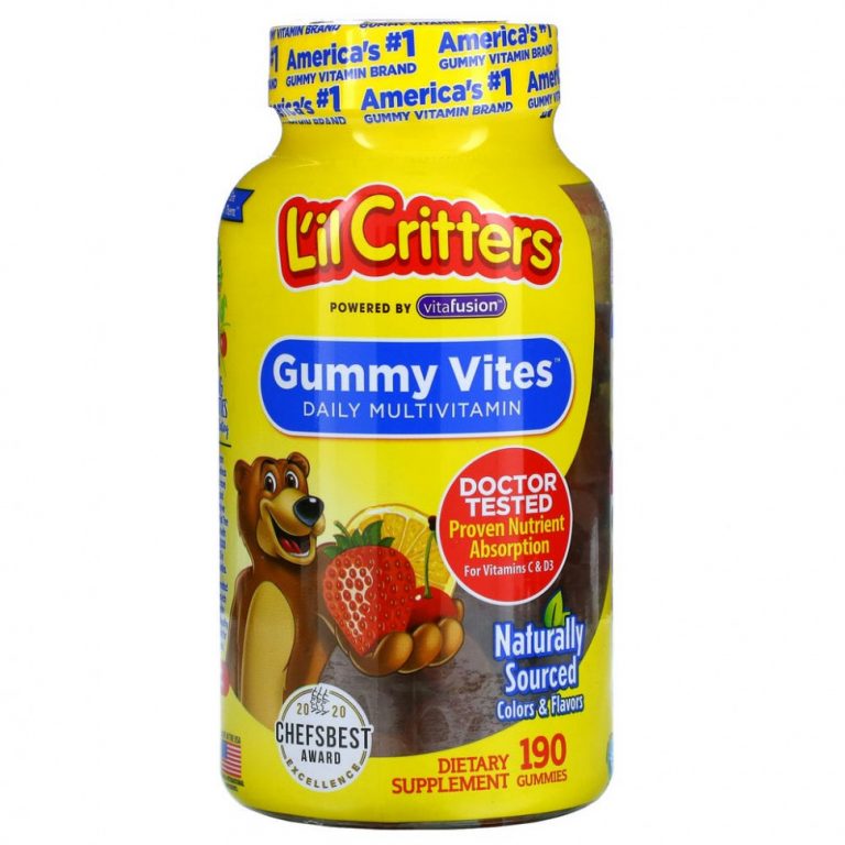 L’il Critters, Gummy Vites, ежедневные мультивитамины, 190 жевательных мармеладок