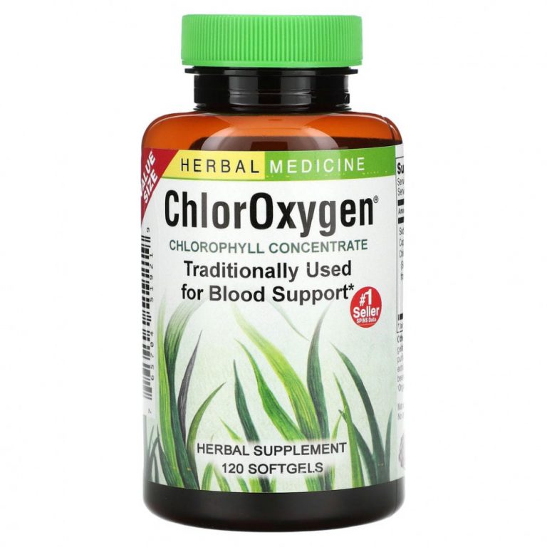 Herbs Etc., ChlorOxygen, концентрат хлорофилла, 120 мягких таблеток быстрого действия