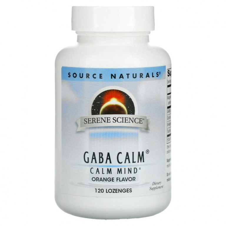 Source Naturals, GABA Calm, ГАМК, апельсиновый вкус, 120 таблеток для рассасывания