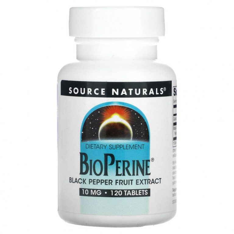 Source Naturals, BioPerine, 10 мг, 120 таблеток