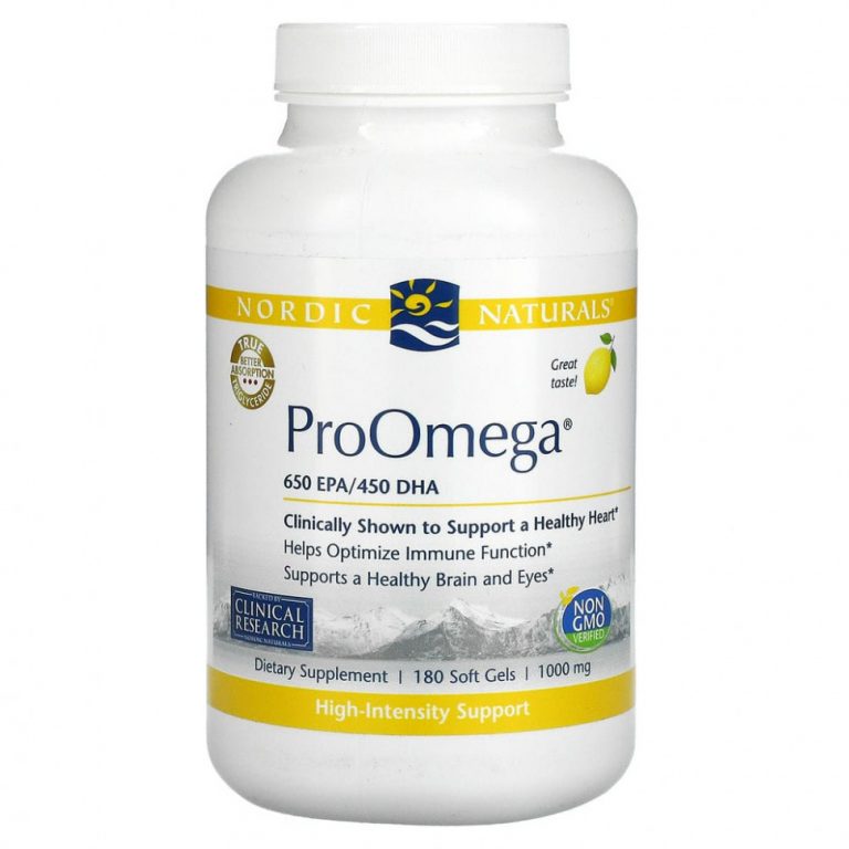 Nordic Naturals, ProOmega, со вкусом лимона, 1000 мг, 180 мягких желатиновых капсул