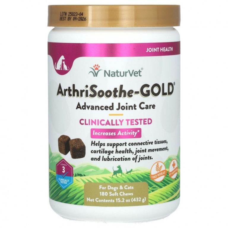 NaturVet, ArthriSoothe-GOLD, профессиональный уход, уровень 3, 180 мягких подушечек, 15.2 унций (432 г)