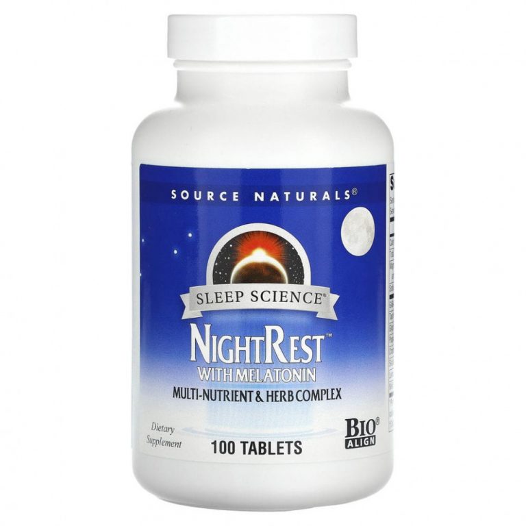 Source Naturals, Sleep Science, NightRest с мелатонином, 100 таблеток