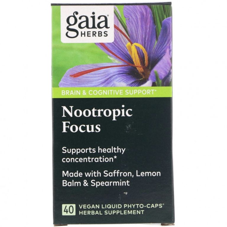 Gaia Herbs, Nootropic Focus, 40 Vegan Liquid Phyto-Caps