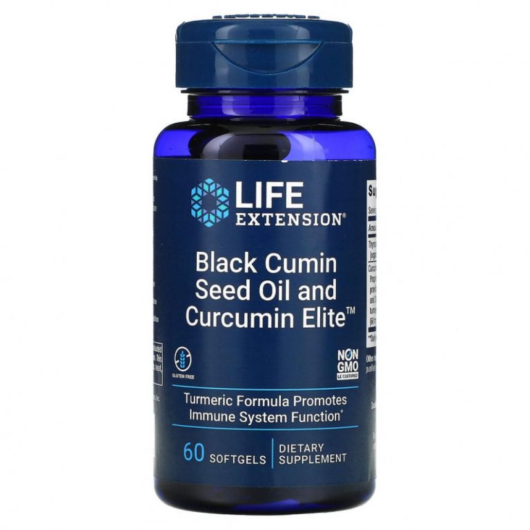 Life Extension, масло из семян черного тмина с Curcumin Elite, 60 капсул