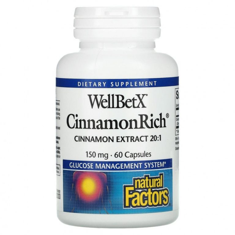 Natural Factors, WellBetX, CinnamonRich, 150 мг, 60 капсул