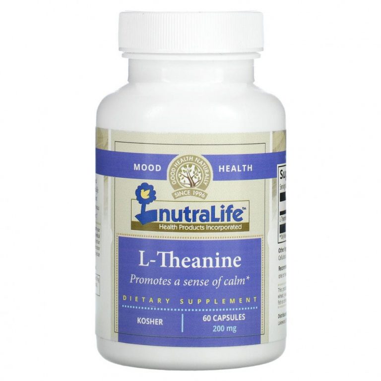 NutraLife, L-теанин, 200 мг, 60 капсул