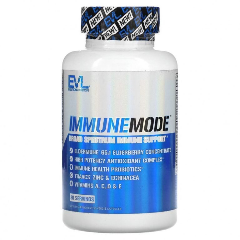 EVLution Nutrition, ImmuneMode, поддержка иммунитета широкого спектра действия, 30 растительных капсул