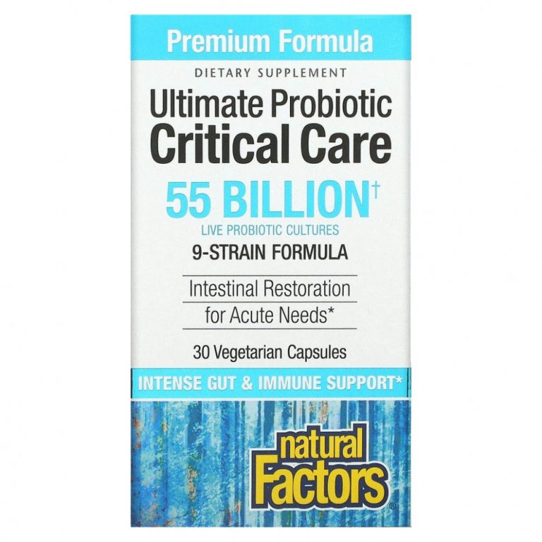 Natural Factors, Ultimate Probiotic Critical Care, 55 миллиардов КОЕ, 30 вегетарианских капсул