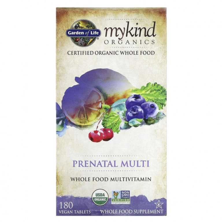 Garden of Life, MyKind Organics, пренатальные мультивитамины, 180 веганских таблеток