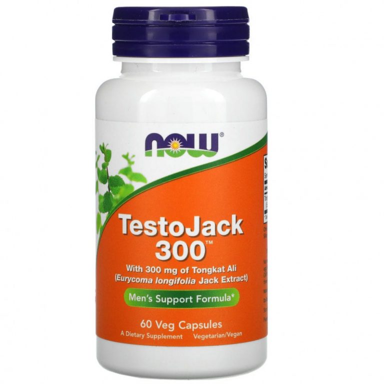 NOW Foods, TestoJack 300, 300 мг, 60 вегетарианских капсул