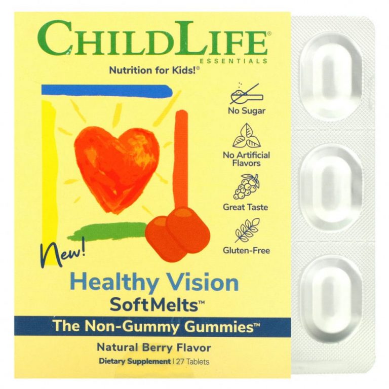 ChildLife, Healthy Vision SoftMelts, натуральный ягодный вкус, 27 таблеток