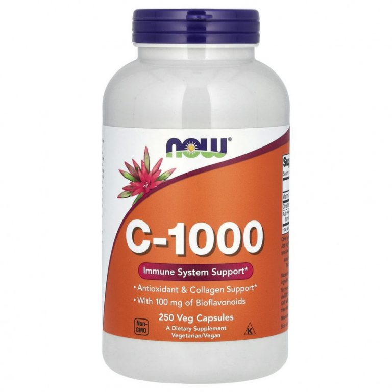 NOW Foods, C-1000, со 100 мг биофлавоноидов, 250 растительных капсул