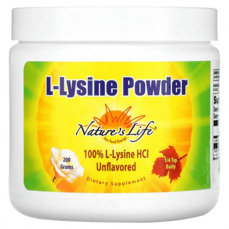 Nature’s Life, L-Lysine в порошке, без вкусовых добавок, 200 г