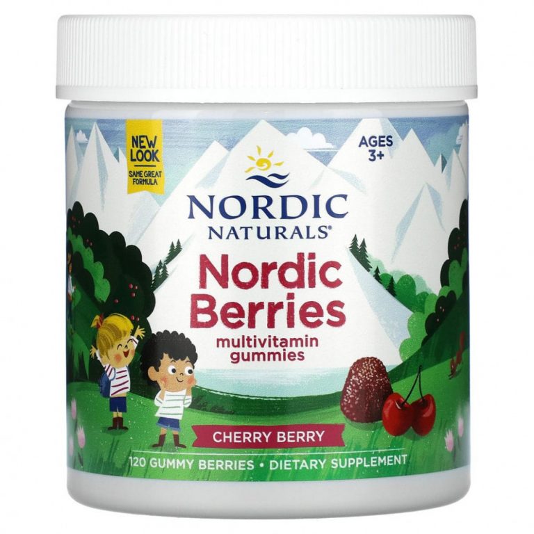 Nordic Naturals, Мультивитаминный комплекс ‘Северные ягоды’ с вишневым вкусом, 120 жевательных пастилок в форме ягод