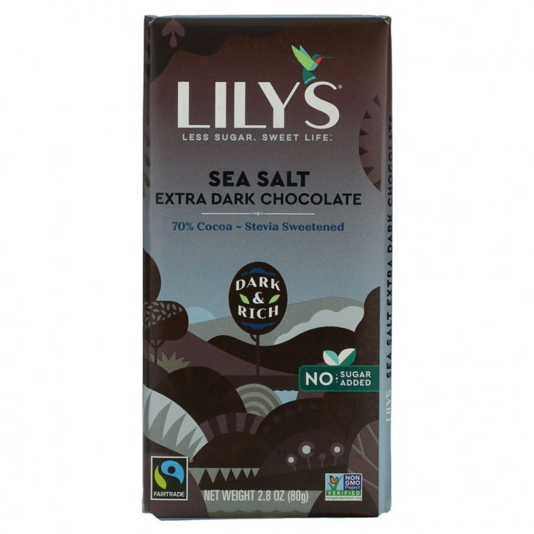 Lily’s Sweets, темный шоколад, с морской солью, 70% какао, 80 г (2,8 унции)