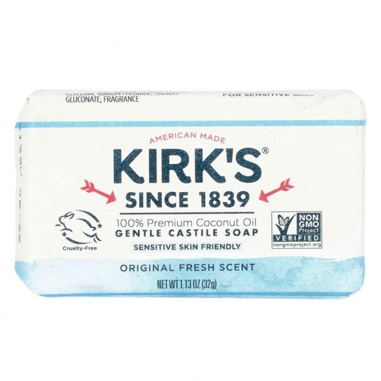 Kirk’s, Gentle Castile Soap Bar, Original Fresh Scent, 1.13 oz (32 g)