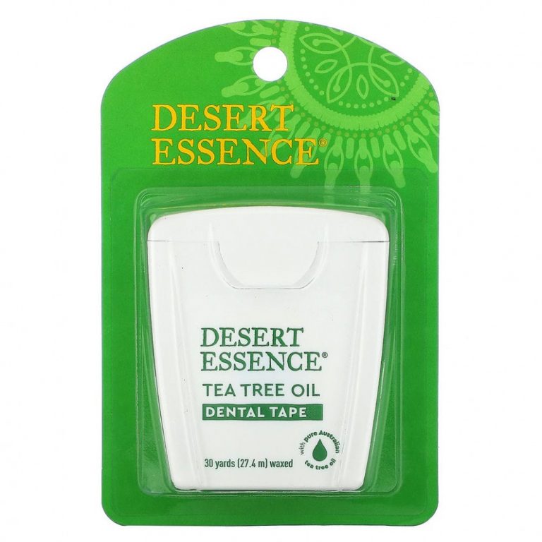 Desert Essence, Зубная лента с маслом чайного дерева, покрытая воском, 30 ярдов (27,4 м)