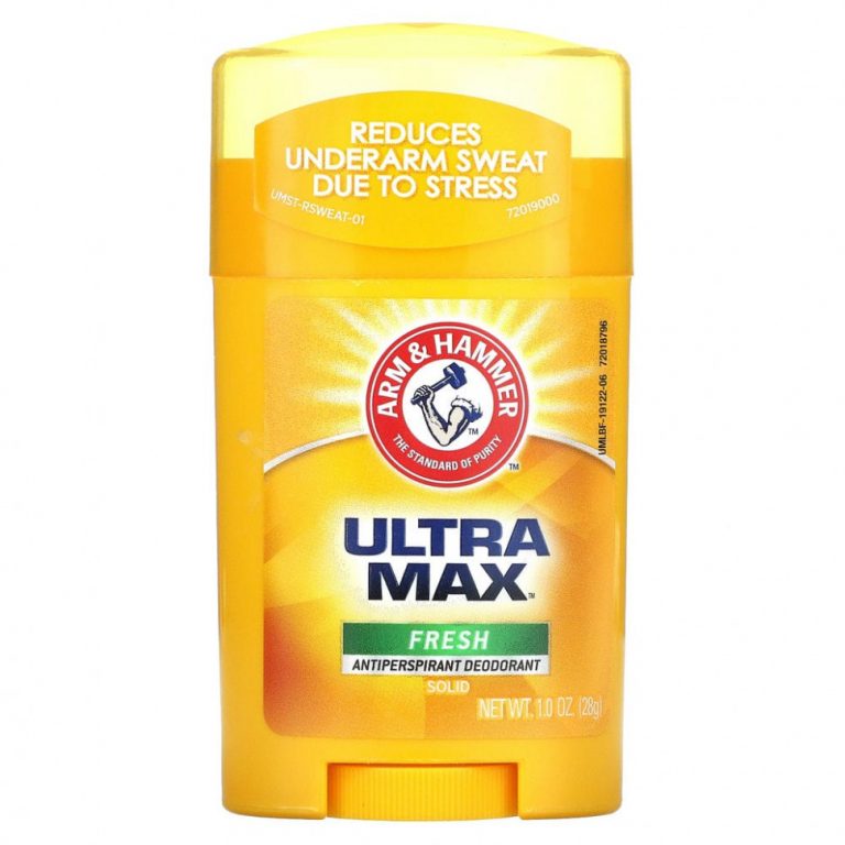 Arm & Hammer, UltraMax — твердый дезодорант с антиперспирантом, для мужчин, аромат свещести, 1,0 унция (28 г)