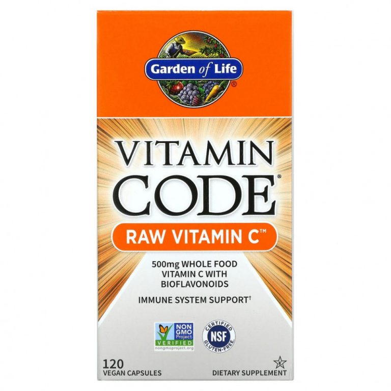 Garden of Life, Vitamin Code, витамин C RAW, 250 мг, 120 веганских капсул