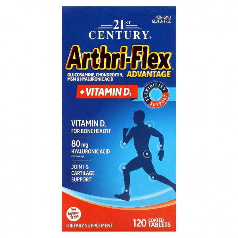 21st Century, Arthri-Flex Advantage с витамином D3, 120 таблеток, покрытых оболочкой