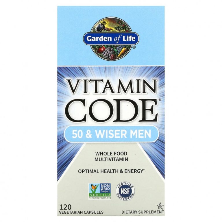 Garden of Life, Vitamin Code, мультивитамины из цельных продуктов для мужчин от 50 лет, 120 вегетарианских капсул