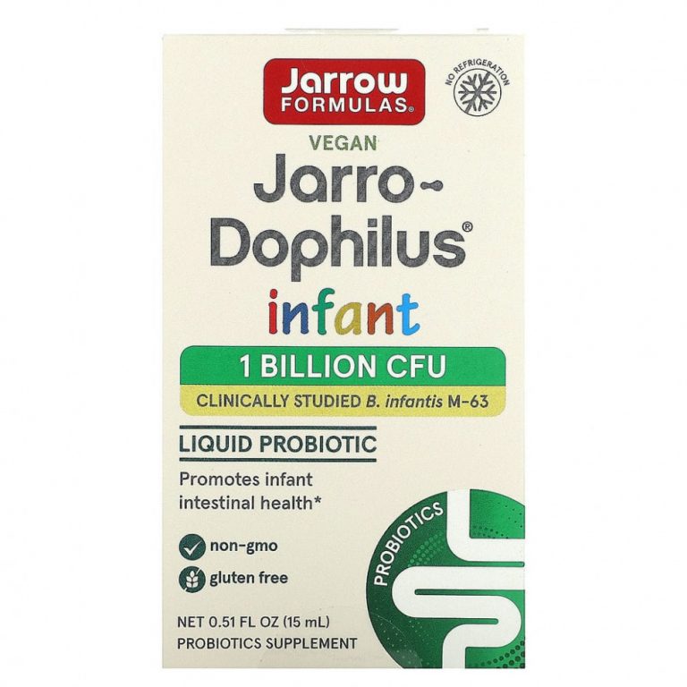 Jarrow Formulas, Jarro-Dophilus, для младенцев, пробиотики в каплях, 1 миллиард живых бактерий, 15 мл (0,51 жидк. унции)