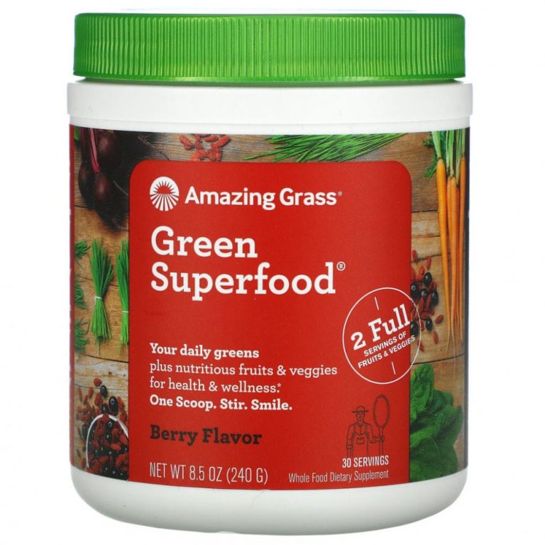 Amazing Grass, Green Superfood, ягоды, 240 г (8,5 унции)