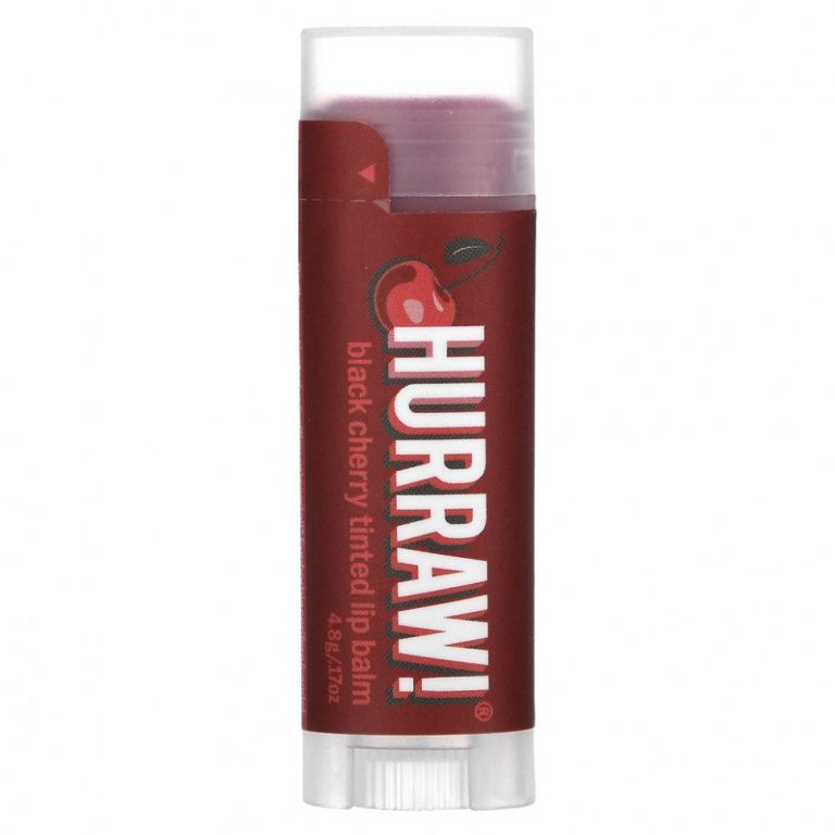 Hurraw! Balm, оттеночный бальзам для губ, черная вишня, 4,8 г (0,17 унции)