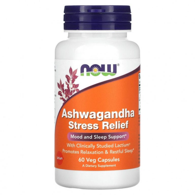 NOW Foods, Ashwagandha Stress Relief« 60 растительных капсул