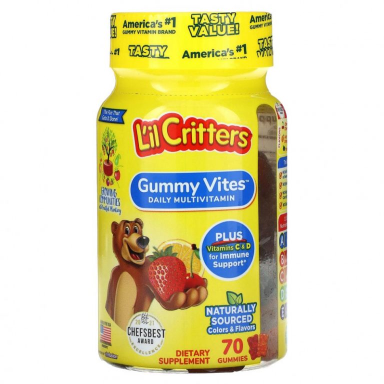 L’il Critters, Gummy Vites, полноценный мультивитаминный комплекс, 70 жевательных конфет