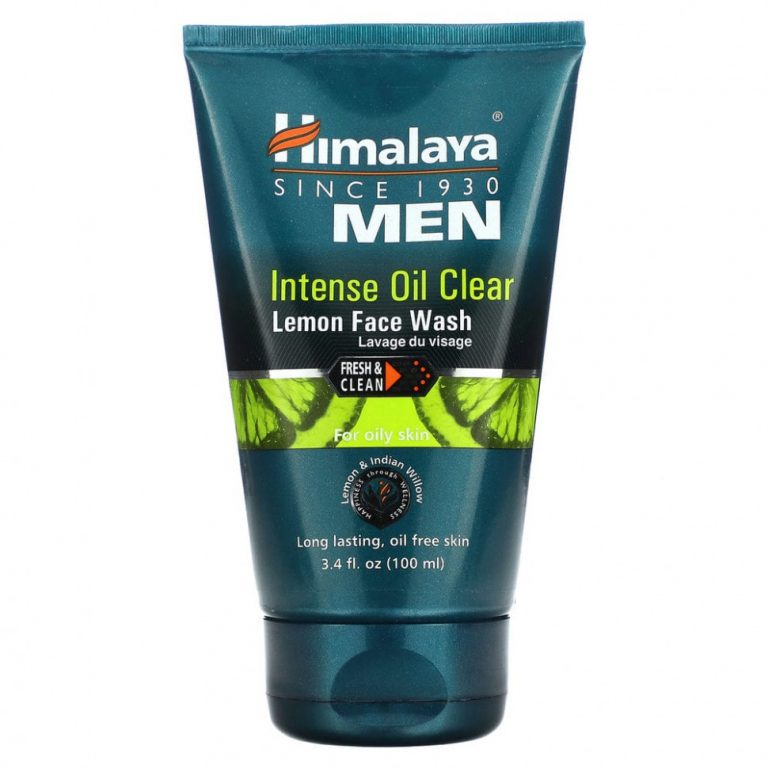 Himalaya, Men, Intense Oil Clear, средство для умывания с лимоном, 3,4 жидких унции (100 мл)