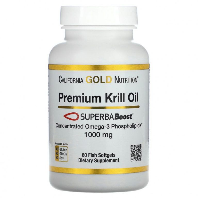 California Gold Nutrition, SUPERBABoost®, масло криля премиального качества, 1000 мг, 60 капсул