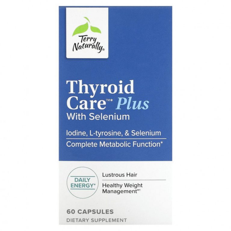 Terry Naturally, Thyroid Care Plus, забота о щитовидной железе, 60 капсул