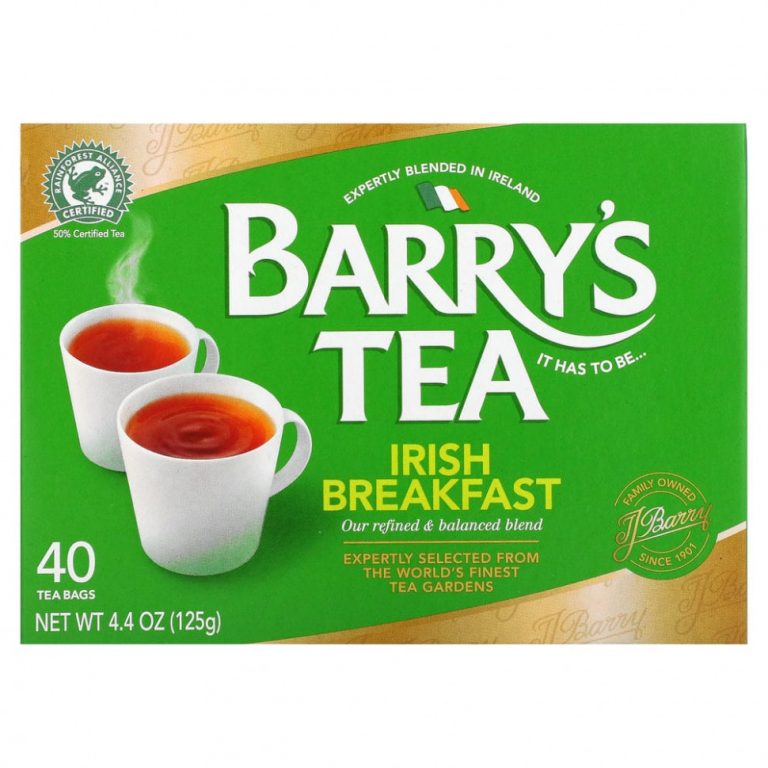 Barry’s Tea, чай «Ирландский завтрак», 40 чайных пакетиков, 125 г (4,4 унции)