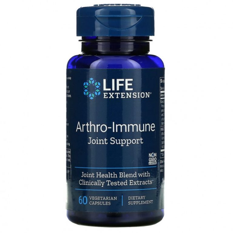 Life Extension, Arthro-Immune, поддержка суставов, 60 растительных капсул