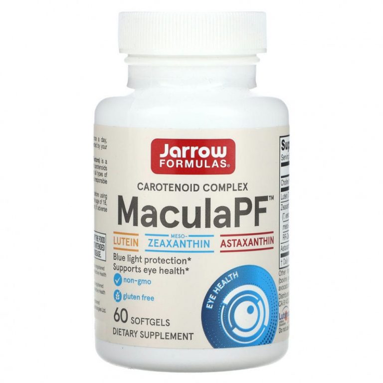 Jarrow Formulas, препарат для защиты зрения, MaculaPF, Blue Light Protection, 60 капсул