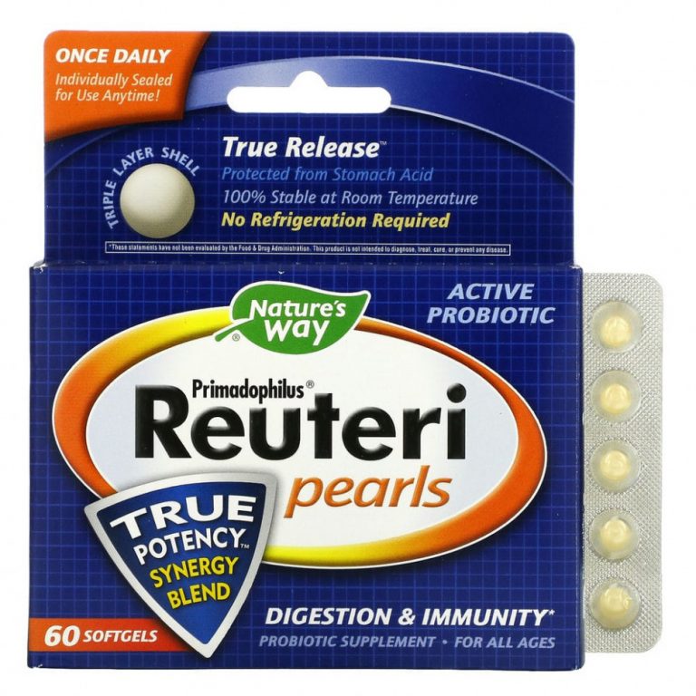 Nature’s Way, Primadophilus Reuteri Pearls, 60 капсул