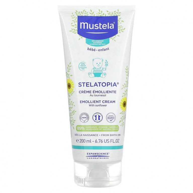 Mustela, Stelatopia, Смягчающий крем с подсолнечником, без отдушек, 6,76 жидких унций (200 мл)