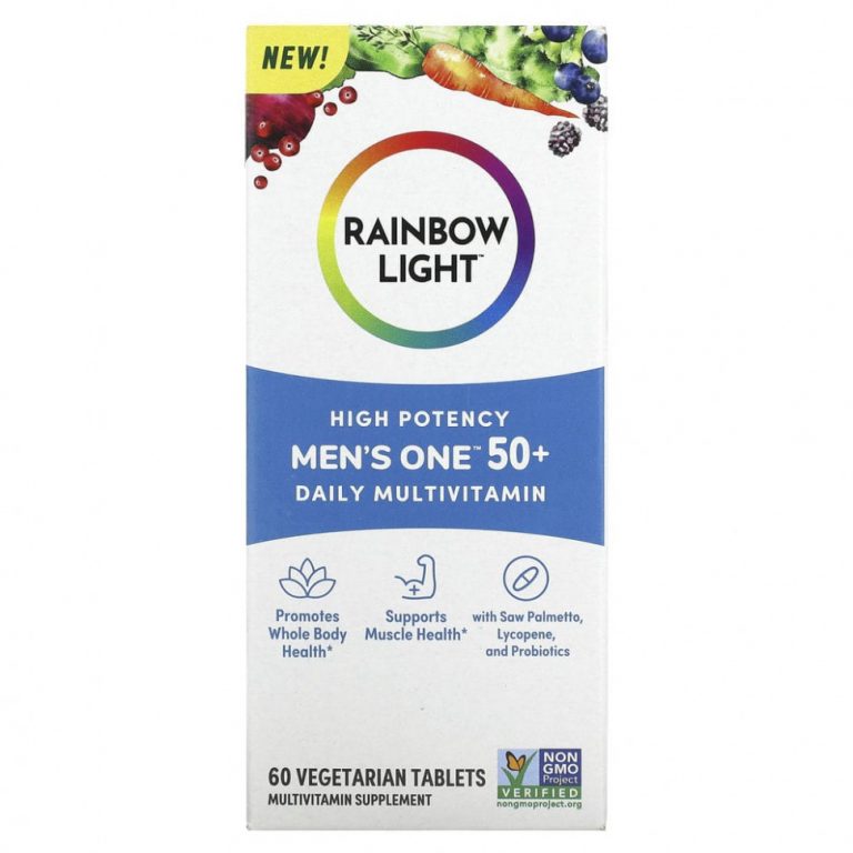 Rainbow Light, Men One 50+ Daily, мультивитамины, высокая эффективность, 60 вегетарианских таблеток