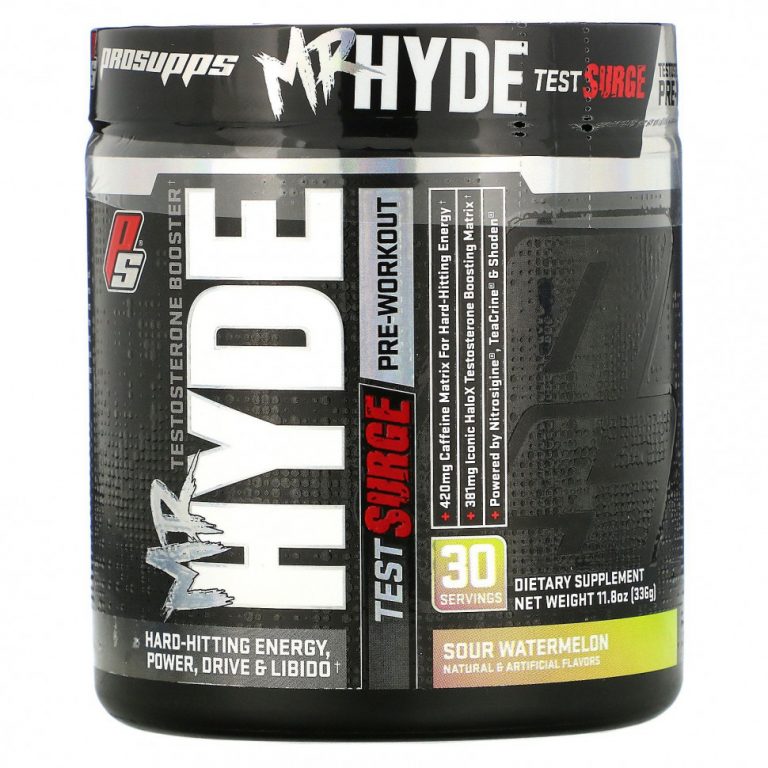 ProSupps, Mr. Hyde Test Surge, тестостерон перед тренировкой, кислый арбуз, 336 г (11,8 унции)